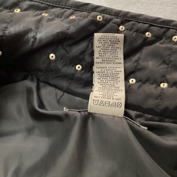 VTG Sharon Young Quilted Vest Studded Padded Sleeveless Jacket Top Sz S - Picture 7 of 8